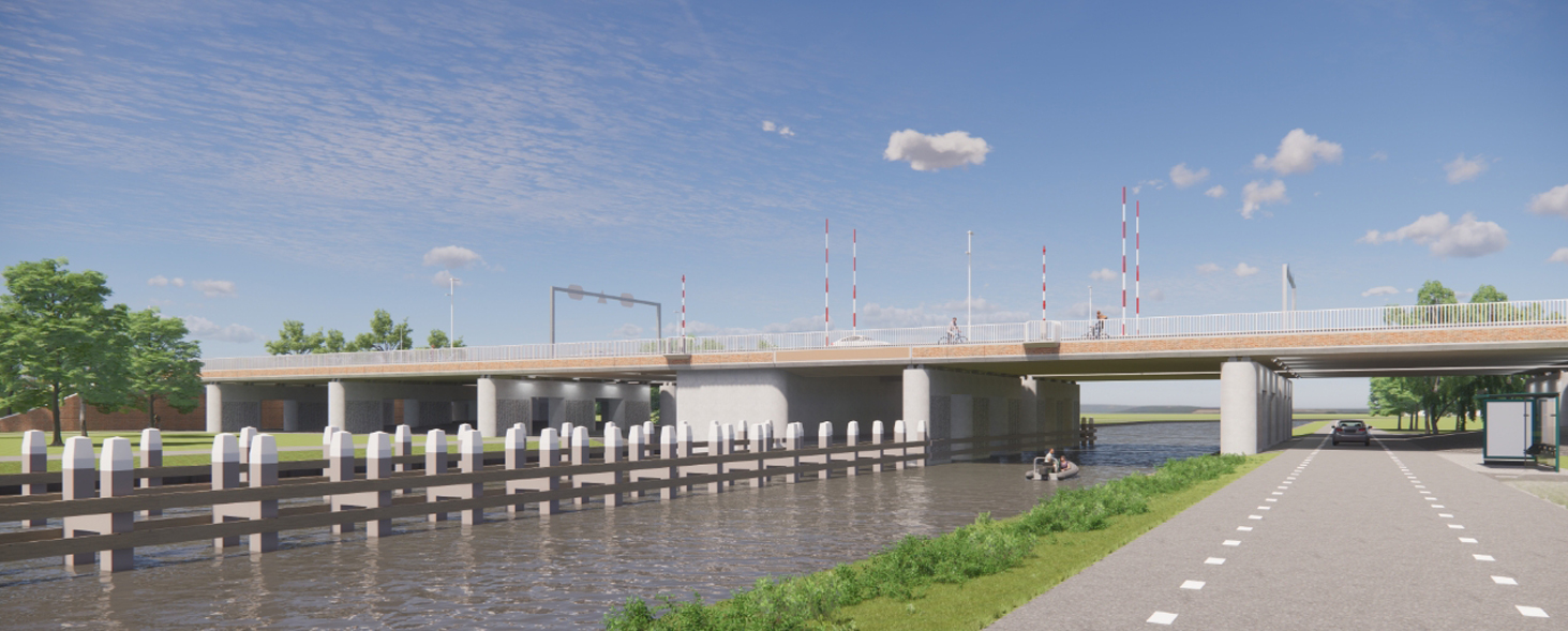 Vervanging van viaducten en brug op de A44